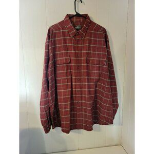 Woolrich Outdoor Size XXL Plaid Button Down Shirt Pocket Long Sleeve Mens
